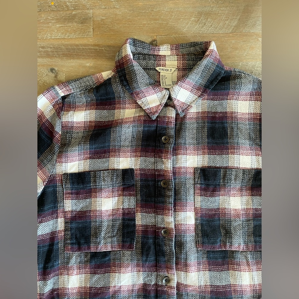Cropped flannel top!